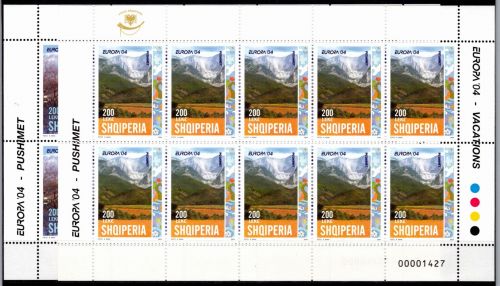 Albanien 2966-2967 postfrisch als Kleinbögen, Cept 2004 #NV529