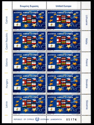 Zypern 1033 postfrisch als Kleinbogen, Mitläufer 2004 #NV547
