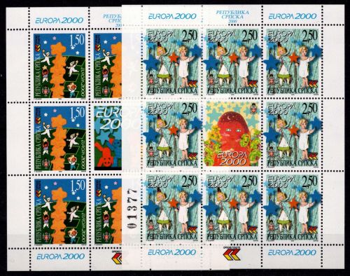 Bosnien Herz. serb. Republik 167-168 postfrisch als Kleinbögen, Cept 2000 #NV604
