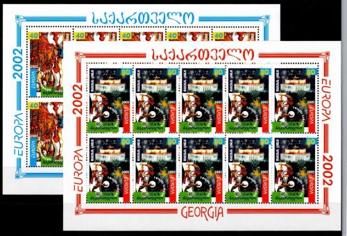 Georgien 397-398 postfrisch als Kleinbögen, Cept 2002 #NV607