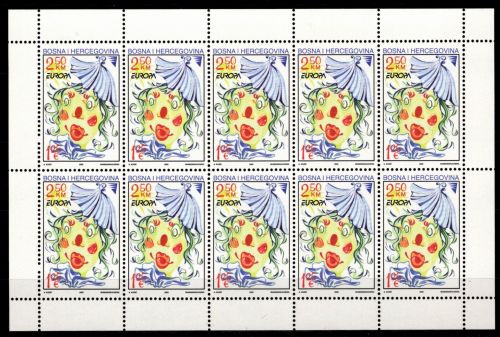Bosnien Herzegowina 265 postfrisch als Kleinbogen, Cept 2002 #NV611