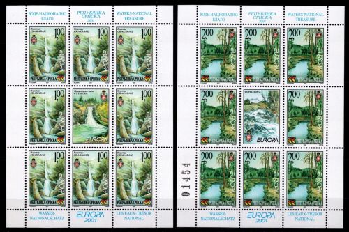 Bosnien Herz. serb. Republik 200-201 postfrisch als Kleinbögen, Cept 2001 #NV629