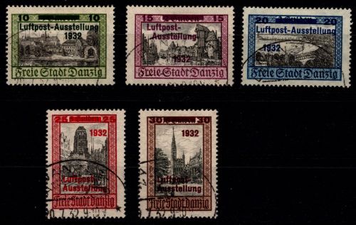 Danzig 231-235 gestempelt