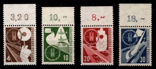 BRD Bund 167-170 postfrisch vom Oberrand #OG855