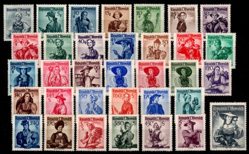 Österrreich 893-926 postfrisch Freimarken Trachten #OF232