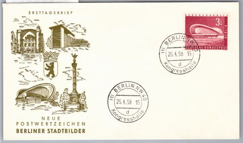 Berlin 154 als Ersttagsbrief #OF325