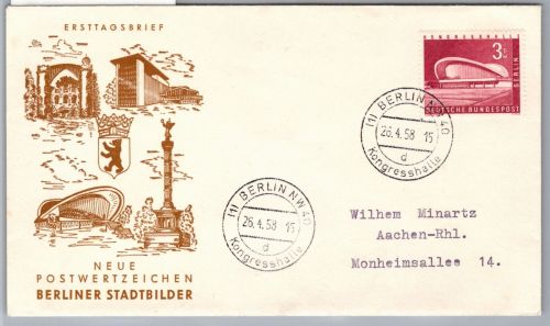 Berlin 154 als Ersttagsbrief #OF326