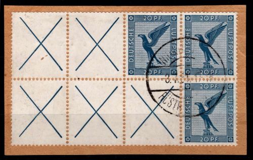 Deutsches Reich H-Blatt 47 B gestempelt auf Briefstück ohne Rand #OF844