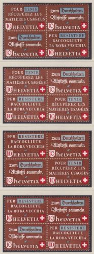Schweiz W Zd 1-S Zd 11 postfrisch Zd Altstoffverwertung #OF149