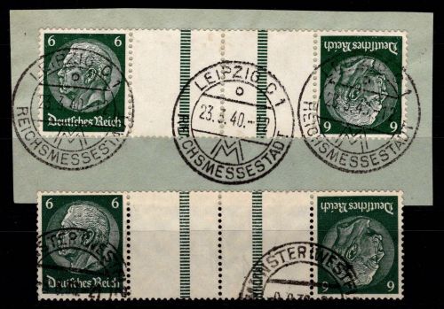 Deutsches Reich KZ 22.3, KZ 22.4 gestempelt 1 x Briefstück #NI111