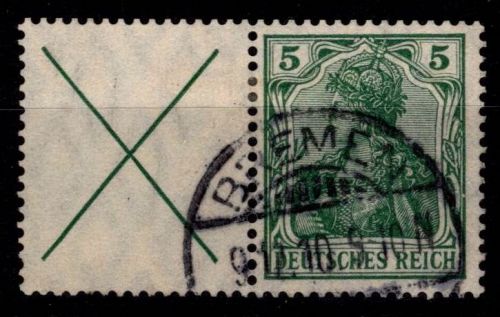 Deutsches Reich W 1.1 gestempelt gepr. Jäschke #OF629