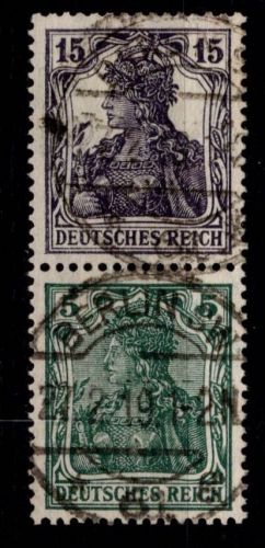 Deutsches Reich S 6 aa gestempelt geprüft Infla #OF648