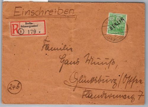 Berlin 16 auf Brief Einschreiben #OI062