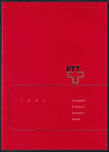 Schweiz Jahrgang 1990 gestempelt im PTT Heft #OI102