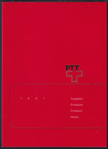 Schweiz Jahrgang 1991 gestempelt im PTT Heft #OI103