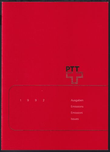 Schweiz Jahrgang 1992 gestempelt im PTT Heft #OI104