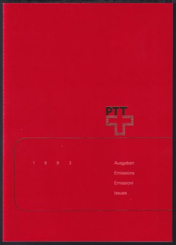 Schweiz Jahrgang 1993 gestempelt im PTT Heft #OI105