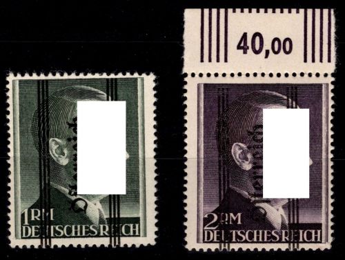 Österreich 693-694 V postfrisch beide Plattenfehler V, geprüft Sturzeis #OF957
