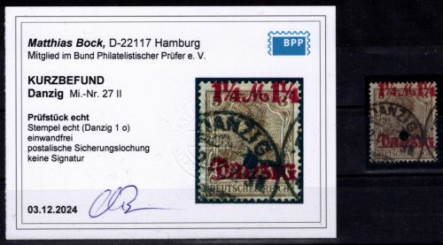Danzig 27 II gestempelt