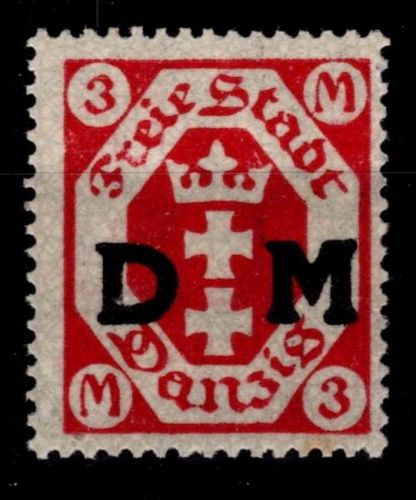 Danzig Dienstmarken 26 b postfrisch geprüft Gruber BPP #OH883