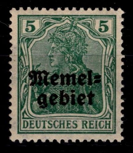 Memel 1c mit Falz geprüft Huylemans BPP #OH931