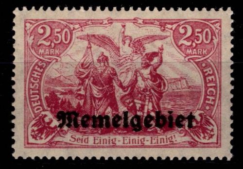 Memel 13 d postfrisch geprüft Petersen BPP #OH932