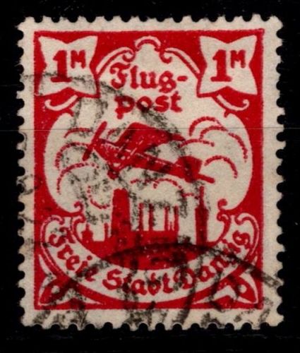 Danzig 68 b gestempelt geprüft Infla Berlin #OH965