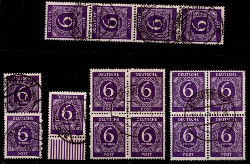 All. Besetzung 916 gestempelt 4er Block, UR, Streifen #OI369