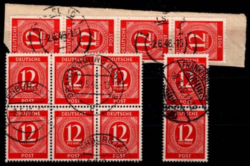 All. Besetzung 919 gestempelt 6er Block, Streifen #OI371