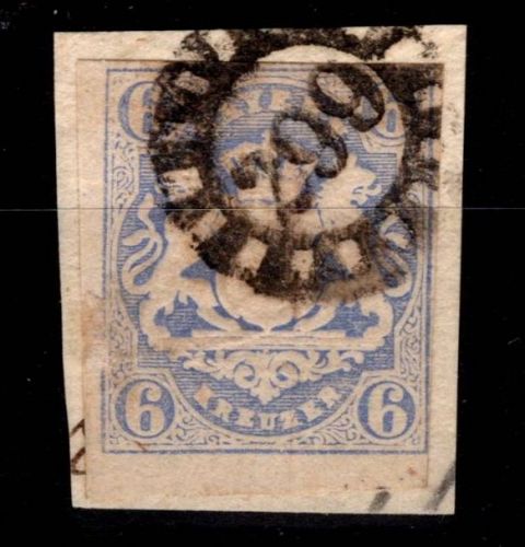 Bayern 16 gestempelt gMr 299 "Rothenkirchen", seltener Stempel #OJ141