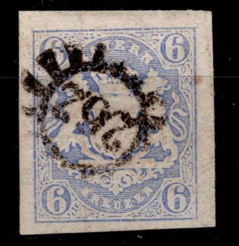 Bayern 16 gestempelt gMr 262 "Preiss", seltener Stempel #OJ142