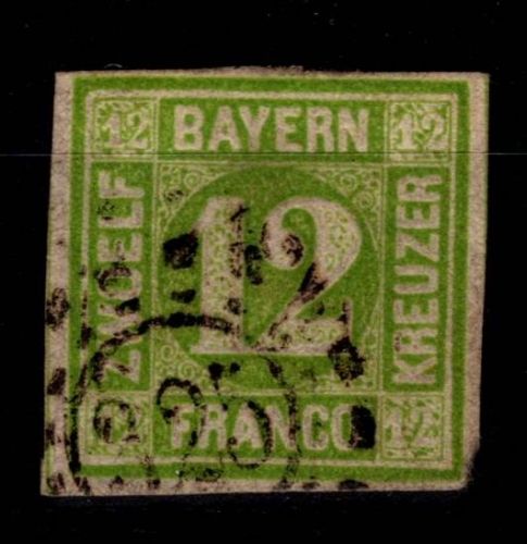 Bayern 12 gestempelt in ordentlicher Erhaltung #OJ155