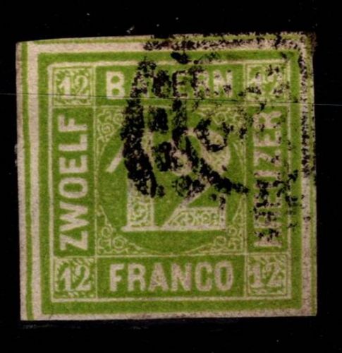 Bayern 12 gestempelt in ordentlicher Erhaltung #OJ157