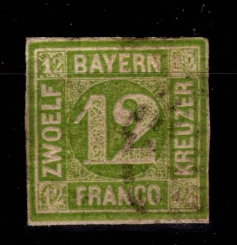 Bayern 12 gestempelt leichte Mängel ausgefasert #OJ158