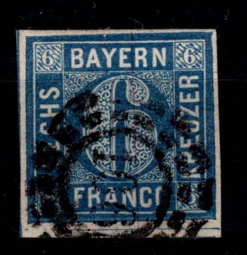 Bayern 10 gestempelt dünne Stelle #OJ190