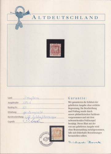 Preußen 15 gestempelt