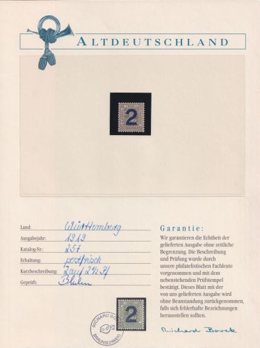 Württemberg 257 postfrisch Borek Garantie #OJ531