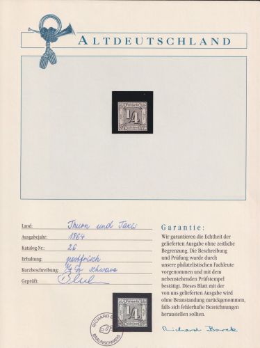 Thurn & Taxis 26 postfrisch Borek Garantie #OJ593