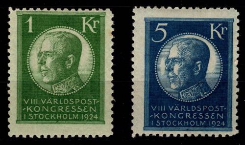 Schweden 156 W, 158 W mit Falz #OI589