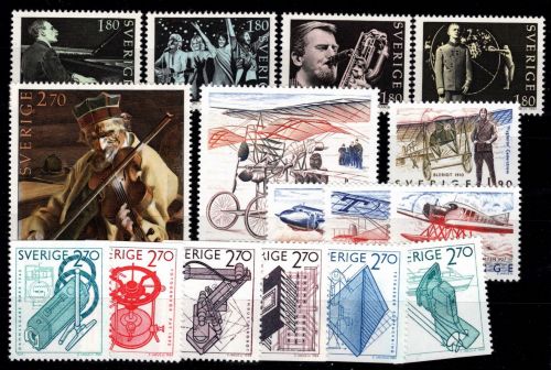 Schweden Jahrgang 1983-84 ex 1253-1297 postfrisch Blockeinzelmarken #Oi720