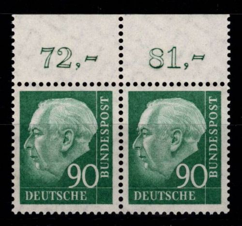 BRD Bund 265x v postfrisch als waagerechtes Paar vom Oberrand #NI727
