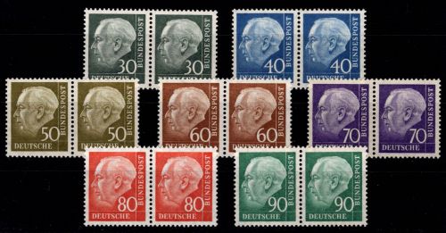 BRD Bund 259x v - 265x v postfrisch als waagerechtes Paar #NI728