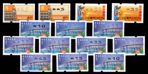 Macau Lot Automatenmarken postfrisch #NI754