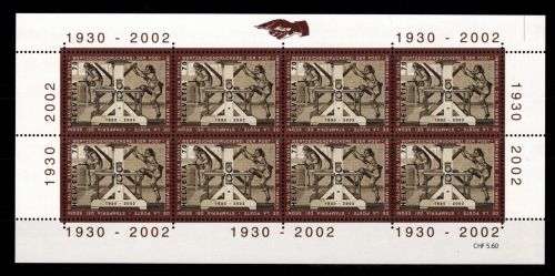Schweiz 1807 postfrisch Kleinbogen #ON219