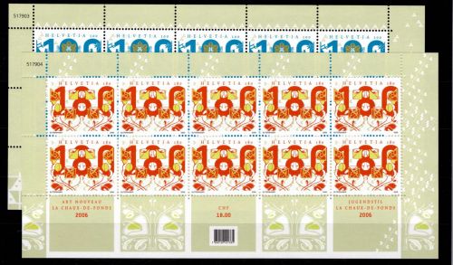 Schweiz 1954-1955 postfrisch Kleinbogen #ON228