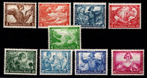 Deutsches Reich 499-507 postfrisch 20+25 Pf. geprüft #ON340