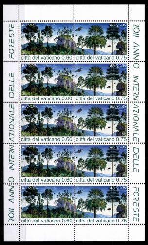 Vatikan 1710-1711 postfrisch als ZD-Bogen, Cept #NE371