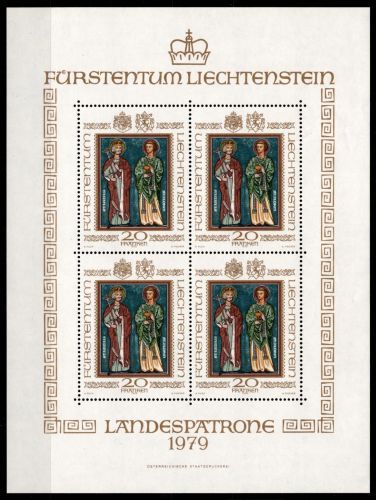 Liechtenstein 734 postfrisch als Kleinbogen, Landespatrone #NE389