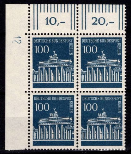 Berlin 290 DZ postfrisch ER-Vbl. mit Druckerzeichen 12 neben Feld 1 oben #NE229