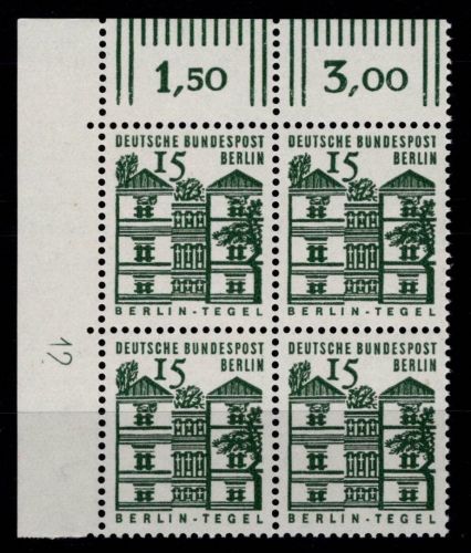Berlin 243 DZ postfrisch ER-Vbl. mit Druckerzeichen 12 neben Feld 11 oben #NE232